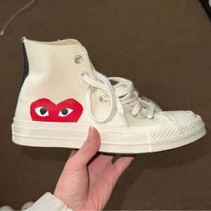Cream Converse Chuck Taylor x CDG Comme Des Garçons High Tops